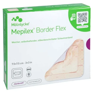 Mepilex Border Flex adhesive foam dressing 7.5x 10 pcs.