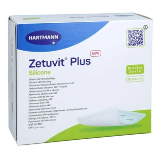 Zetuvit Plus Silicona estéril 8x8 cm 10 uds.