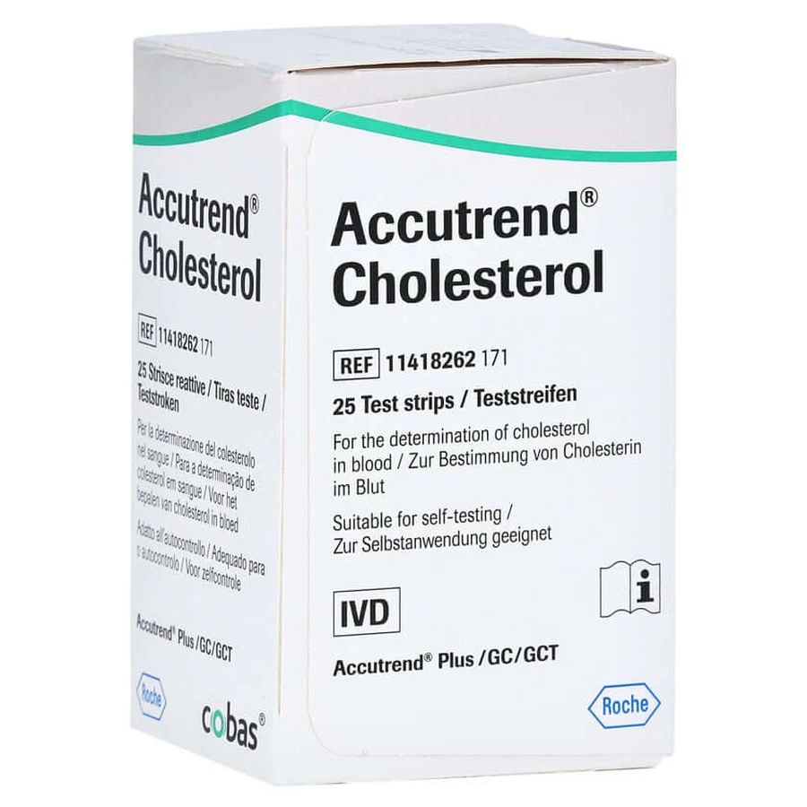 Accutrend Cholesterol Test Strips 25 pcs