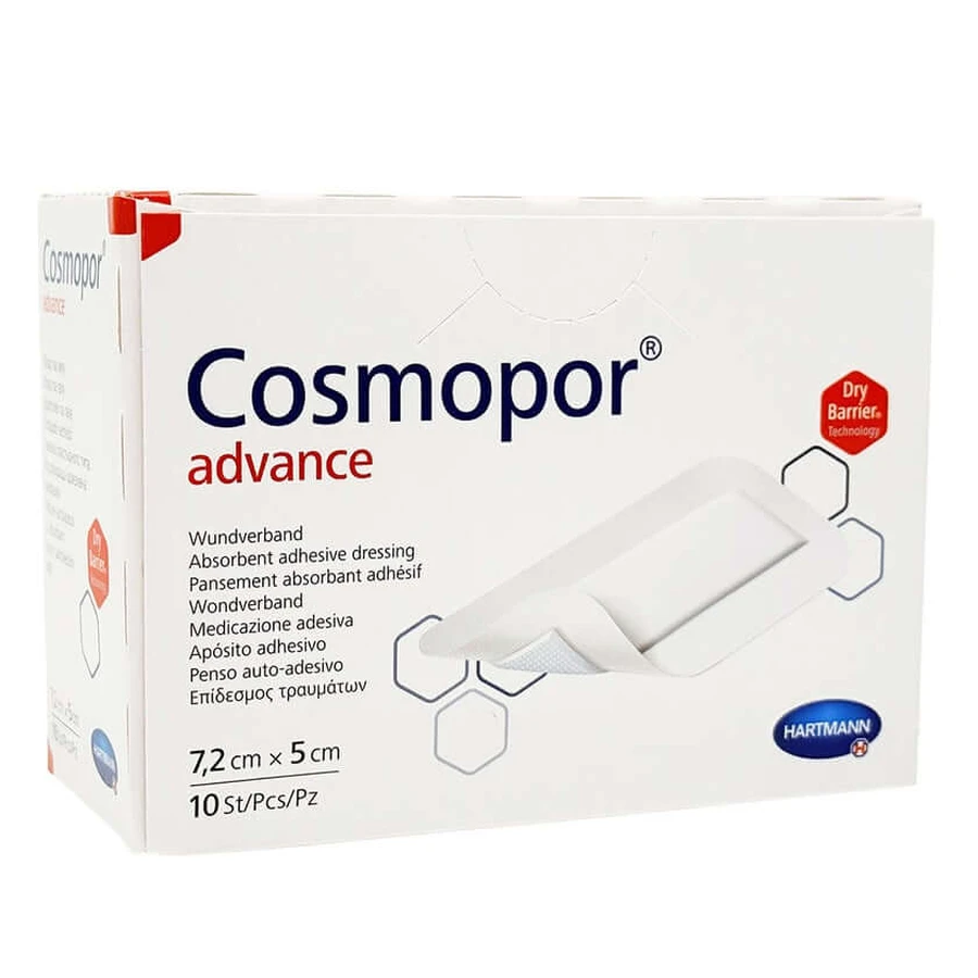 Cosmopor Advance apósito 5x7,2 Cm 10 uds.