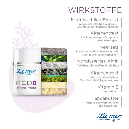 La mer MED+ ANTI-STRESS Reichhaltige Tagescreme ohne Parfum 50 ml