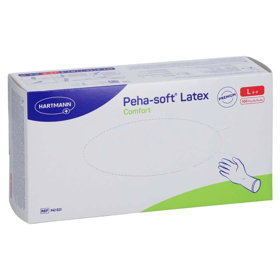Peha-soft Latex Comfort Unt.hands.unsteril Pf L 100 St