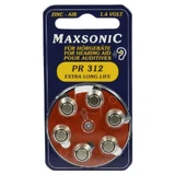 Batterijen voor hoortoestellen Maxsonic PR312 6 stuks.