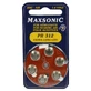 Pilas para audífonos Maxsonic PR312 6 uds.