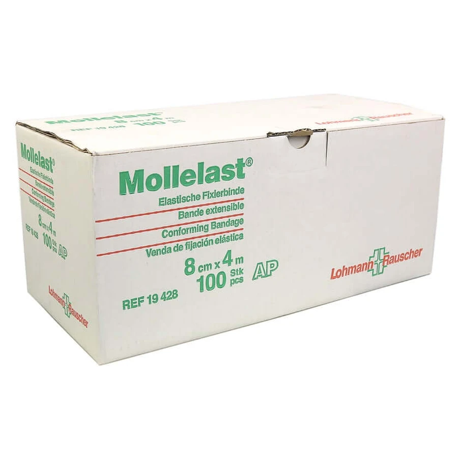 Mollelast bandages 8 cmx4 m white loose 100 pcs.