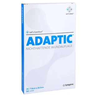 Adaptic 7,6x20,3 cm feuchte Wundauflage 24 St