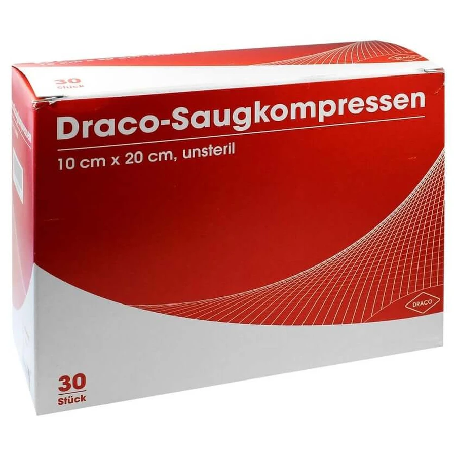 Absorberende kompressen niet-steriel 10x20 cm Draco 30 st.