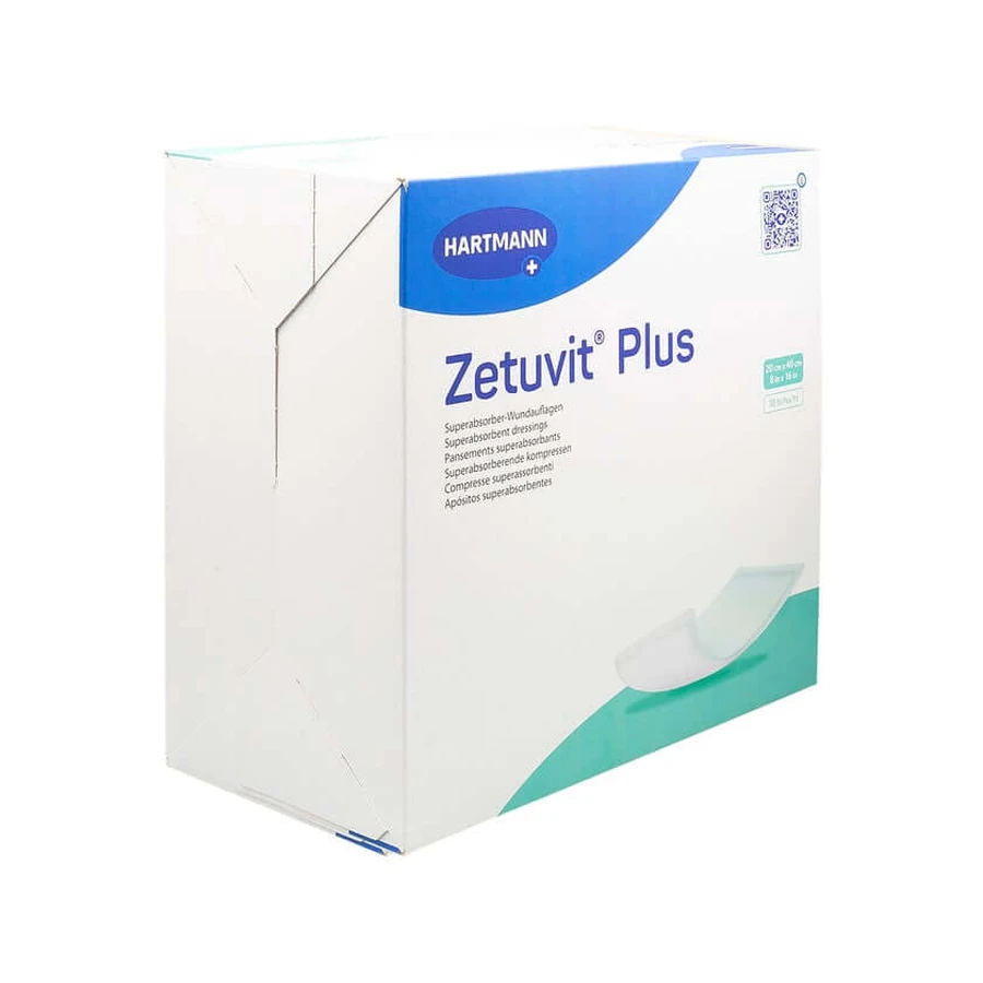 Zetuvit Plus extra sterk absorberend kompres steriel 10 st.
