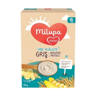 Milupa Grijs Plated Graan met Banaan en Perzik 250g