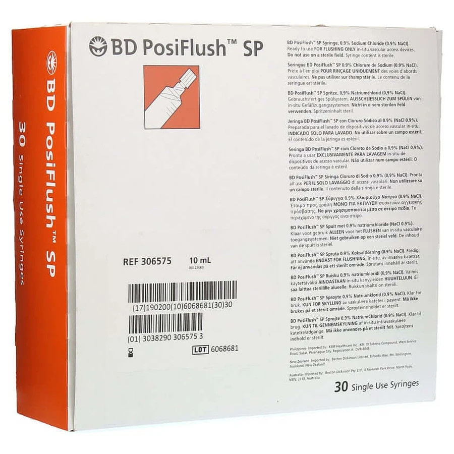 BD Posiflush SP irrigation system prefilled syringe 30X10 ml
