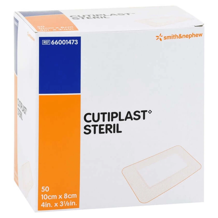Pansament steril pentru răni Cutiplast 8x10 cm 50 buc