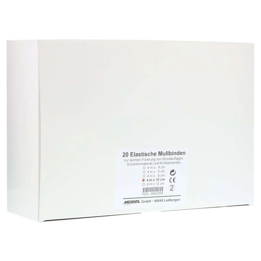 Vendas de gasa elástica 10 cm x 4 m 20 uds.