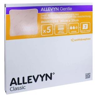 Allevyn Gentle 20x20 cm foamverband 5 stuks.