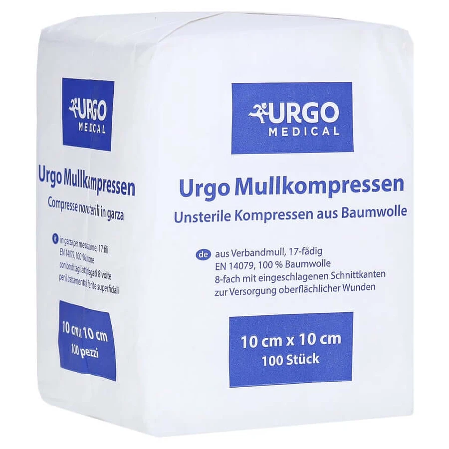 Compresse de gaze URGO 10x10 cm non stérile 100 pcs.