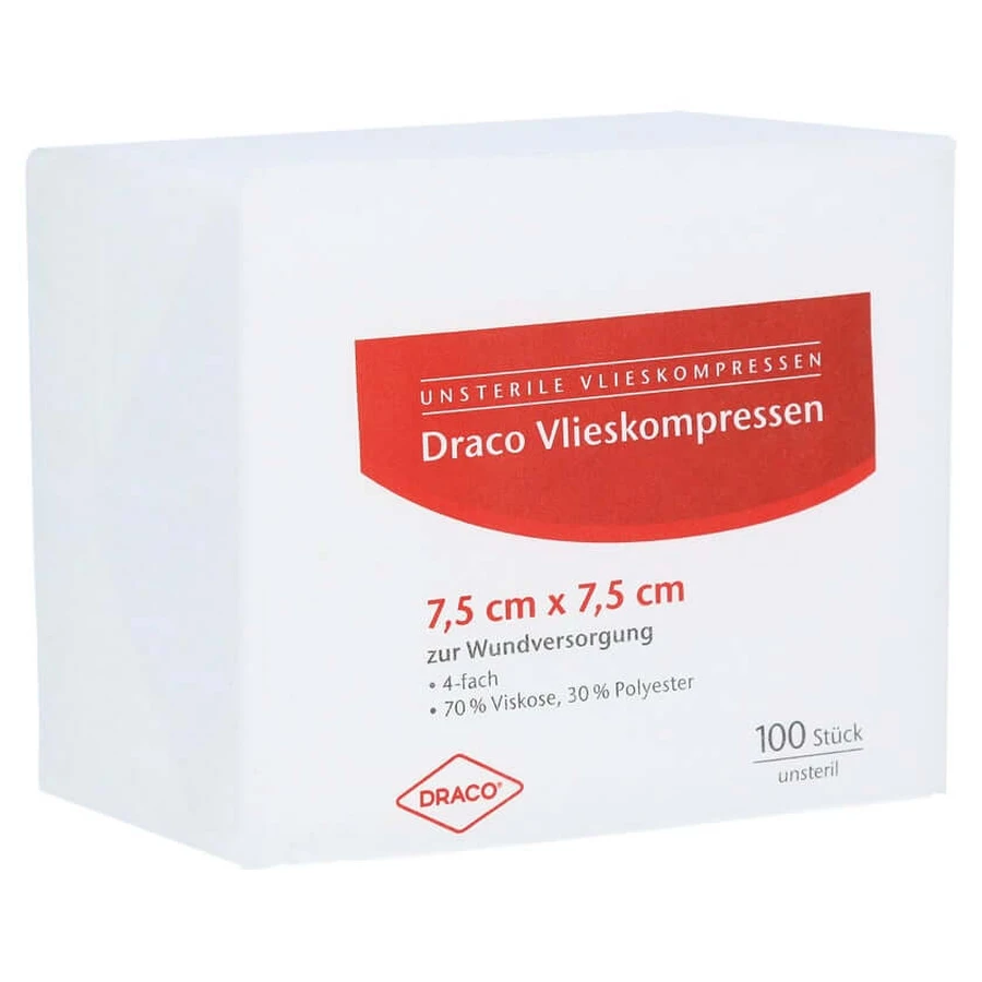 Compresses non tissées non stériles 7.5x7.5 c 100 pcs.