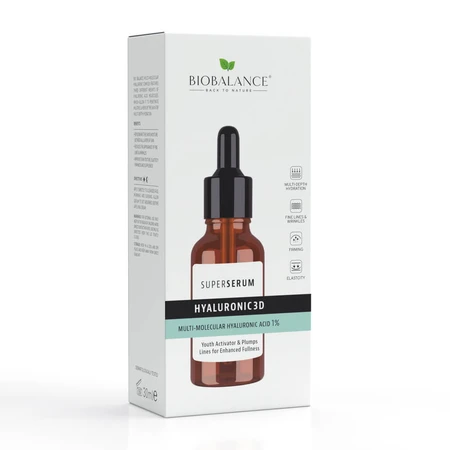 Super Sérum Acide Hyaluronique Multi-Moléculaire 1% x 30ml, Bio Balance