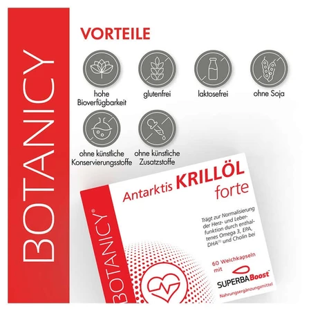 Botanicy KRILLÖL forte Omega 3 - Antarktis SUPERBABoost 60 St