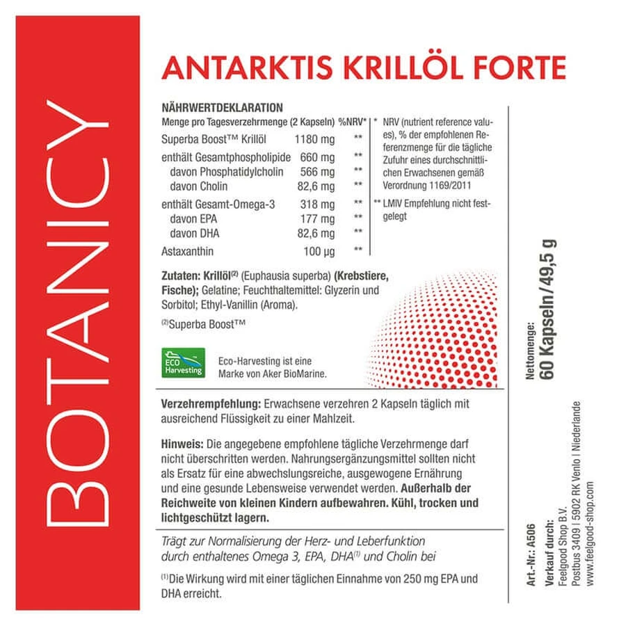 Botanicy KRILLÖL forte Omega 3 - Antarktis SUPERBABoost 60 St