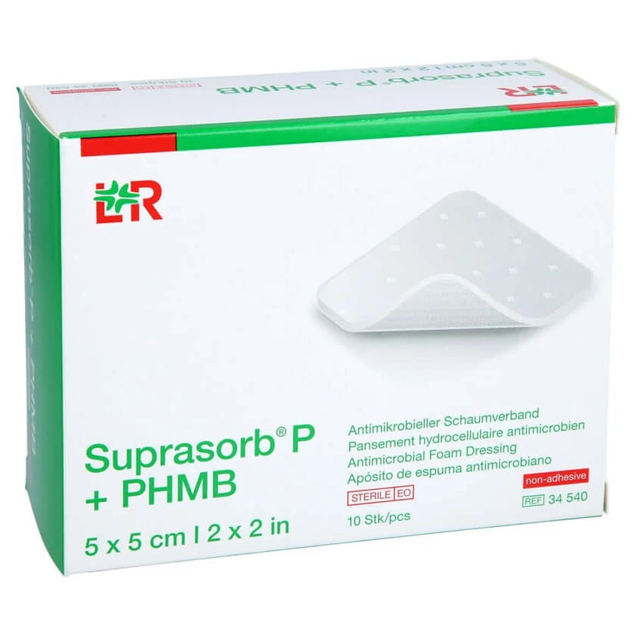 Suprasorb P+phmb schuimverband 5x5 cm 10 st.