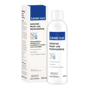 Linola sept rinçage antiviral de la bouche et de la gorge 300 ml