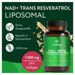 Vitabay NAD+ 1000 mg Trans-Resveratrol 600 mg liposomal - high dosage 90 pcs.