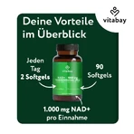 Vitabay NAD+ 1000 mg Trans-Resveratrol 600 mg liposomal - high dosage 90 pcs.