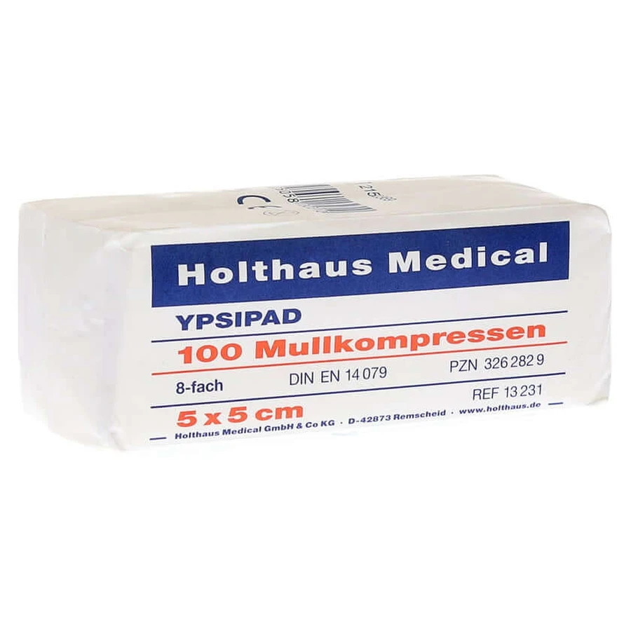 Compresas de gasa Ypsipad 5x5 cm no estéril 8 100 uds.