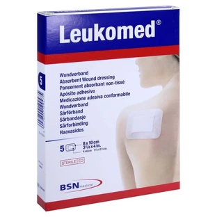 Leukomed steriele pleister 8x10 cm 5 stuks