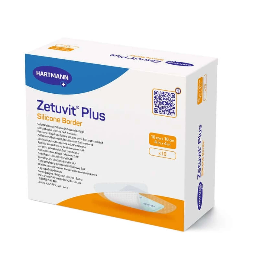 Zetuvit Plus Borde de Silicona 10x10 cm 10 uds.