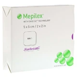 Mepilex 5x5 cm foamverband 5 stuks.