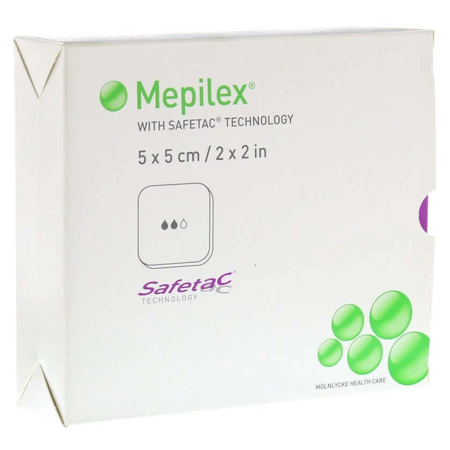 Mepilex 5x5 cm foam dressing 5 pcs.