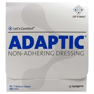 Adaptic 7,6x7,6 cm vochtig wondverband 2 10 st.