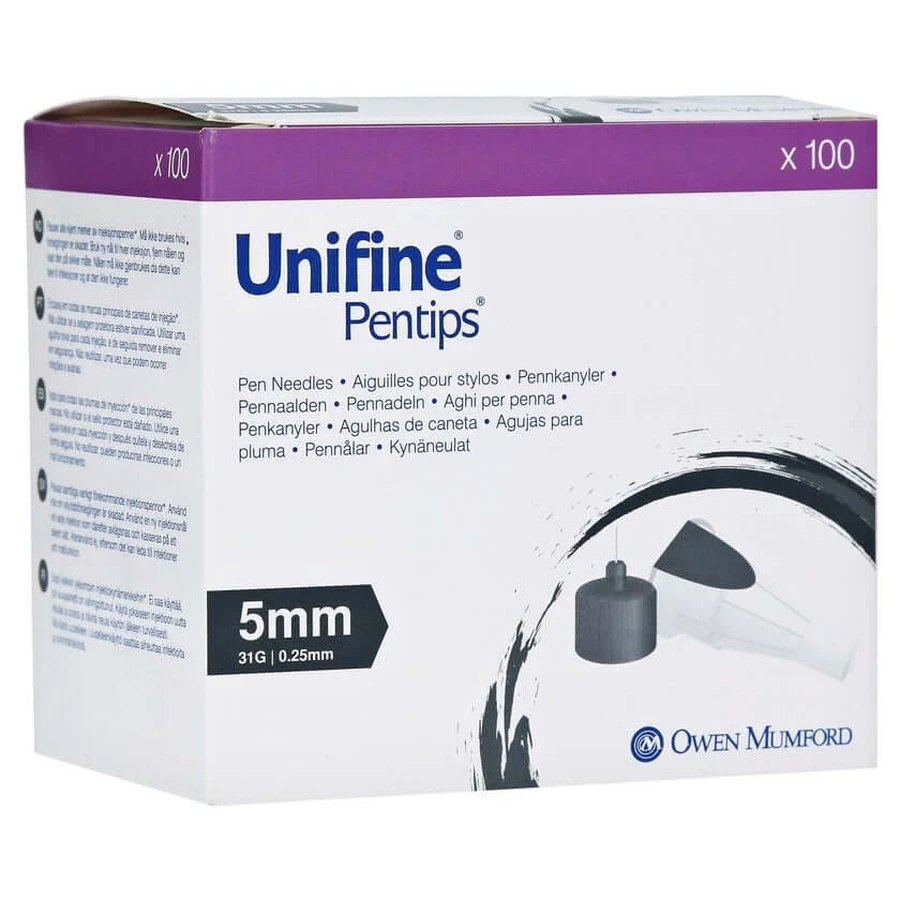 Unifine Pentips cannula 31 G 5 mm 100 pcs
