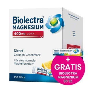 Biolectra Magnesium 400 mg ultra Direct Citroen vegan 100 St