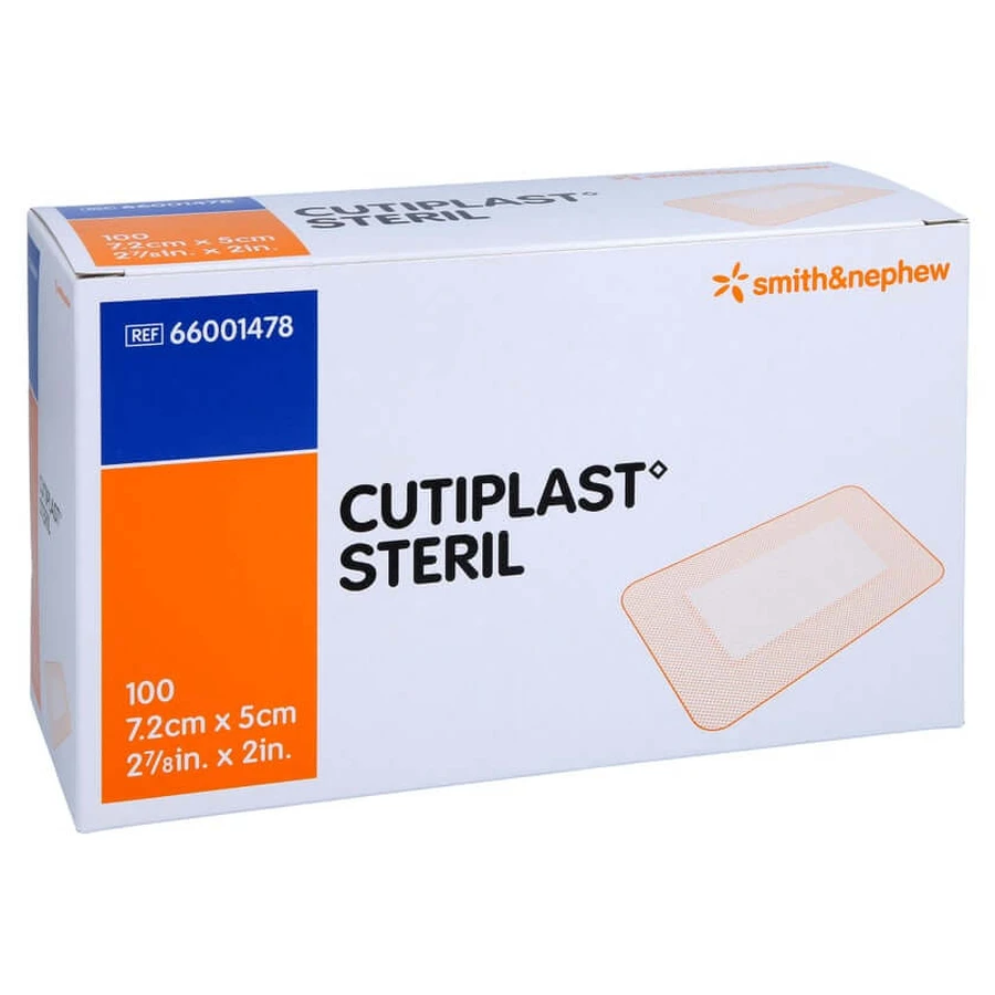 Cutiplast Pansement stérile 5x7.2 cm 100 pcs.