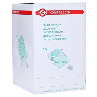Kompressen 10x10 cm steriel 8-voudig 15X10 st.