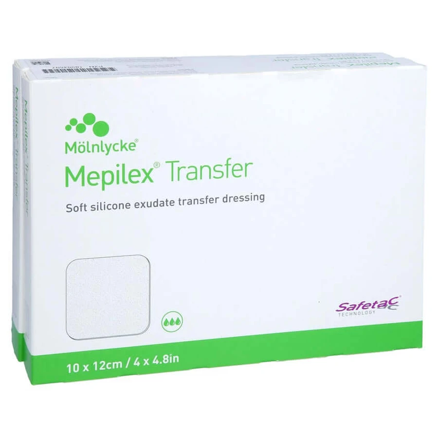 Mepilex Transfer foam dressing 10x12 cm 10 pcs.