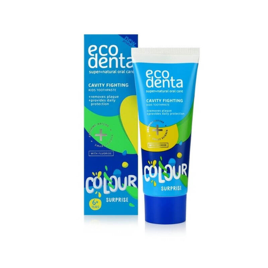 Toothpaste for children 6+, Color surprises x 75ml, Ecodenta