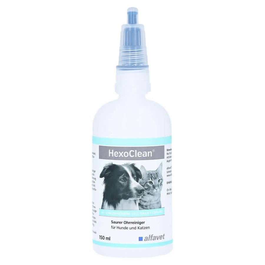 Hexoclean Limpiador ácido de oídos para perros y 150 ml