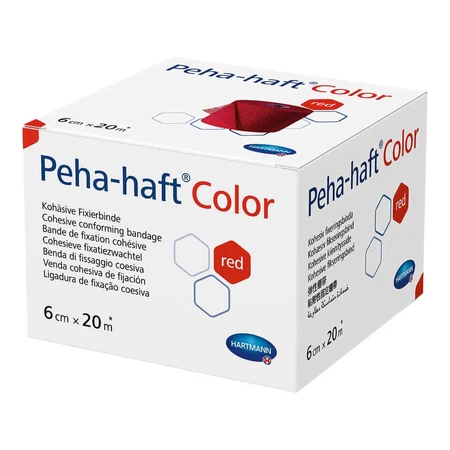 PEHA-HAFT Color fixation bandage latex-free 6 cm x 20m red 1 pc