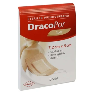 Dracopor opatrunek na ranę 7,2x5cm sterylny 5 szt.
