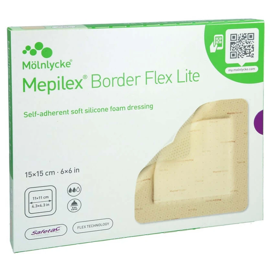 Mepilex Border Flex Lite Venda Espuma 15x15 Cm 5 uds.