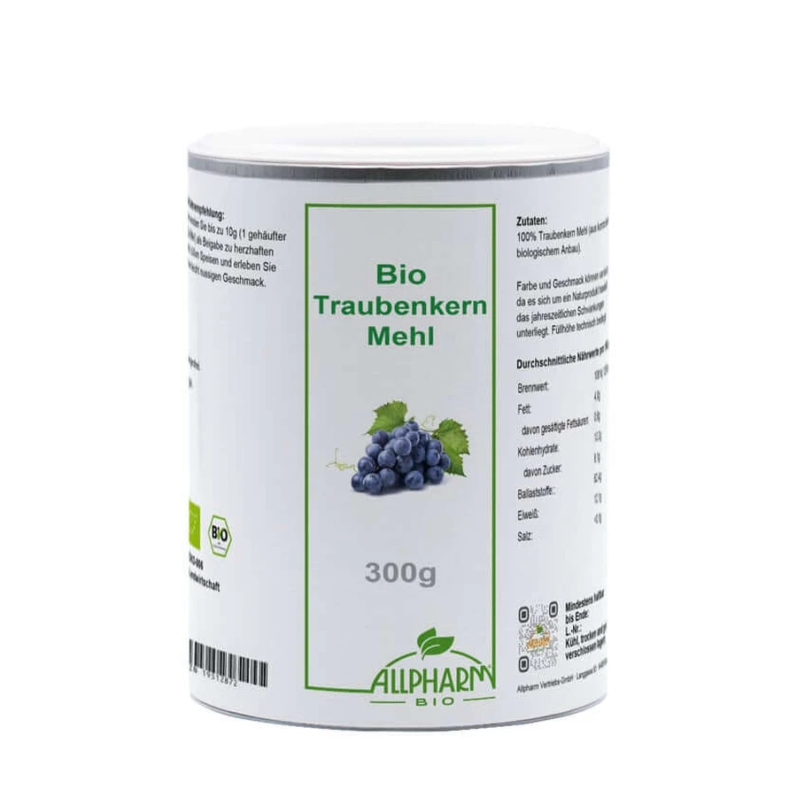 Farine de pépins de raisin biologique Allpharm Premium 300 g