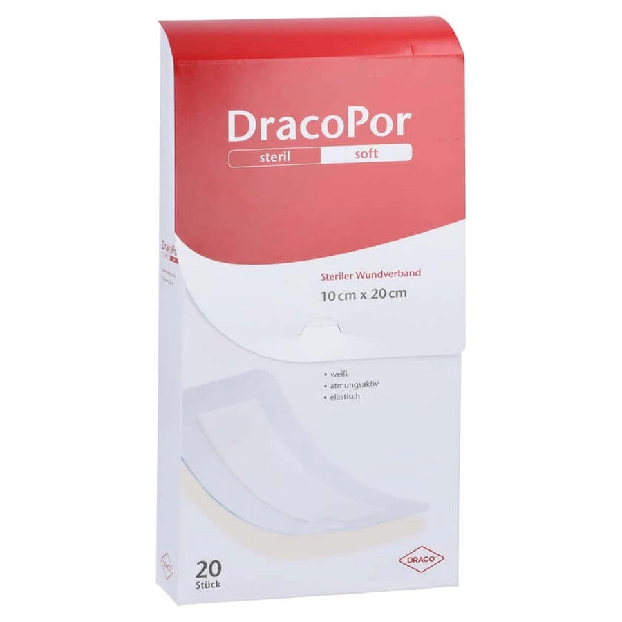 Dracopor wound dressing 10x20 cm sterile 20 pcs.