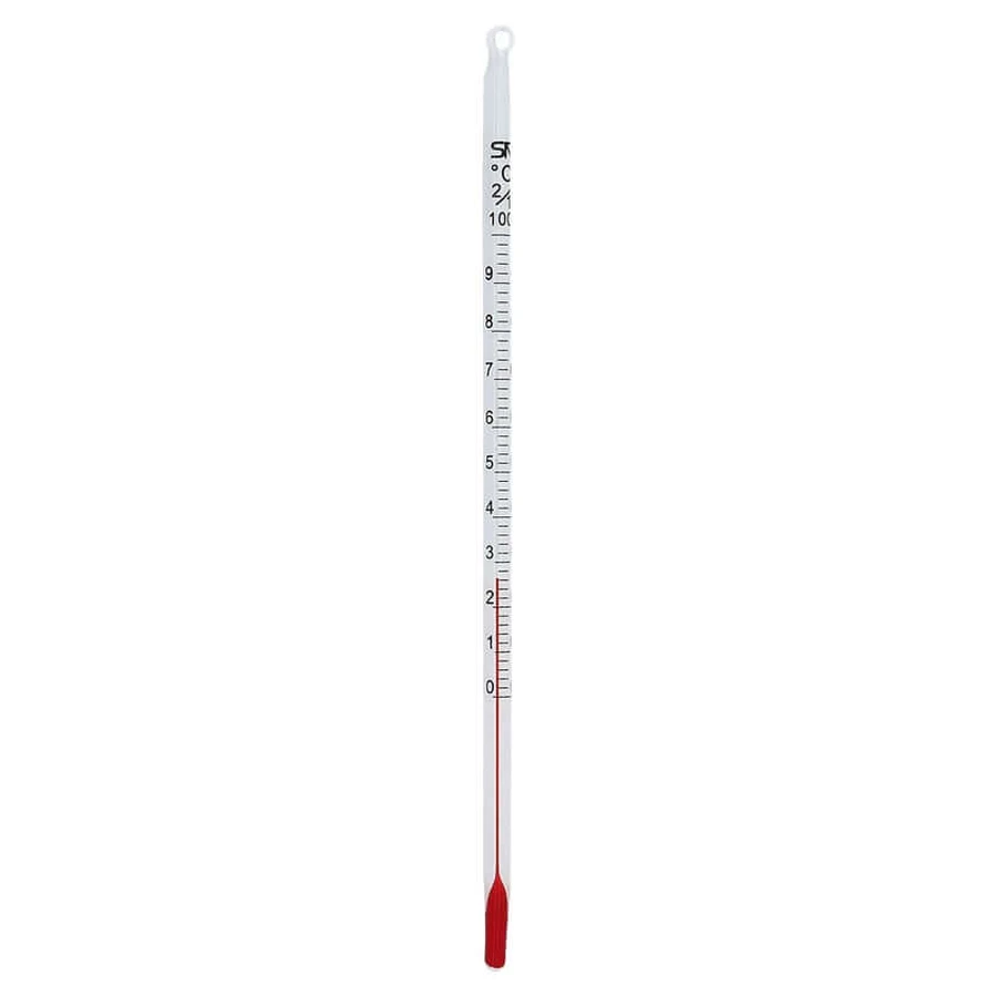 Thermomètre 10-100° C 20 cm de long 1 pc