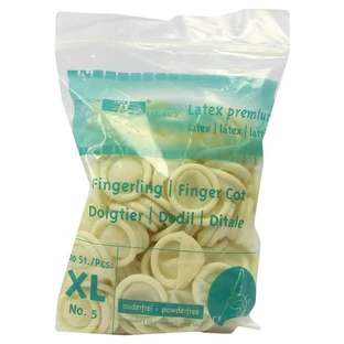 Vingerring latex maat 5 extra groot 100 stuks