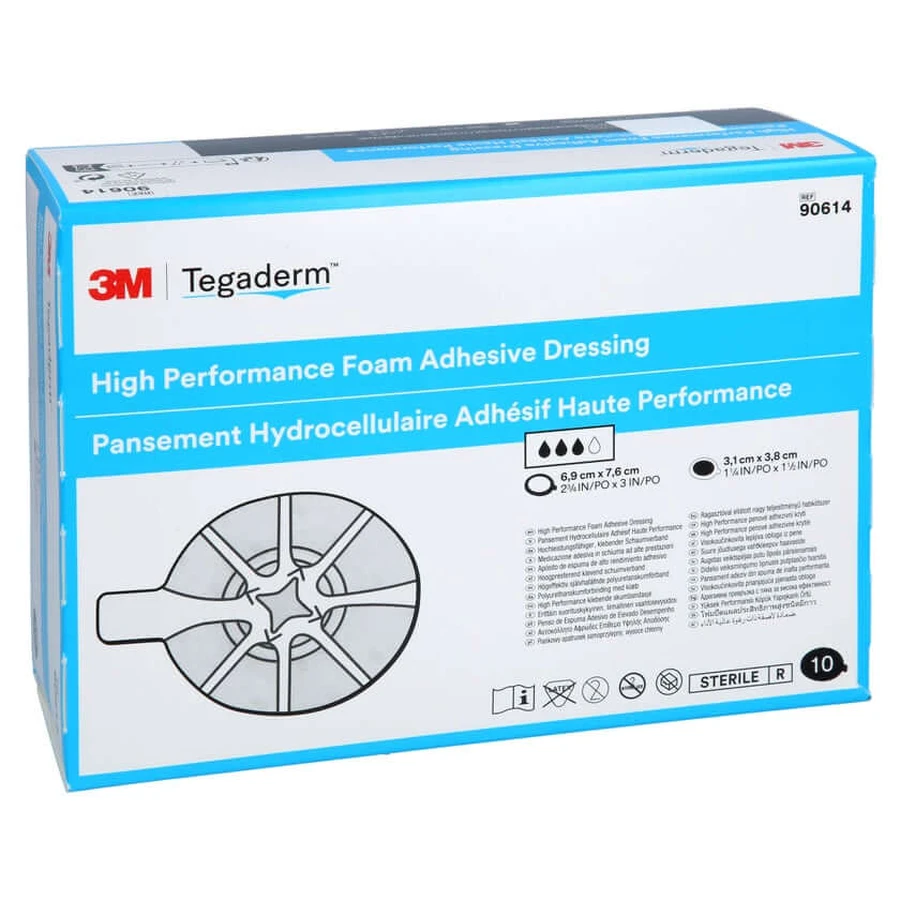 3M Tegaderm Foam Adhesive 6.9 x 7.6 cm ovale 10 pcs.