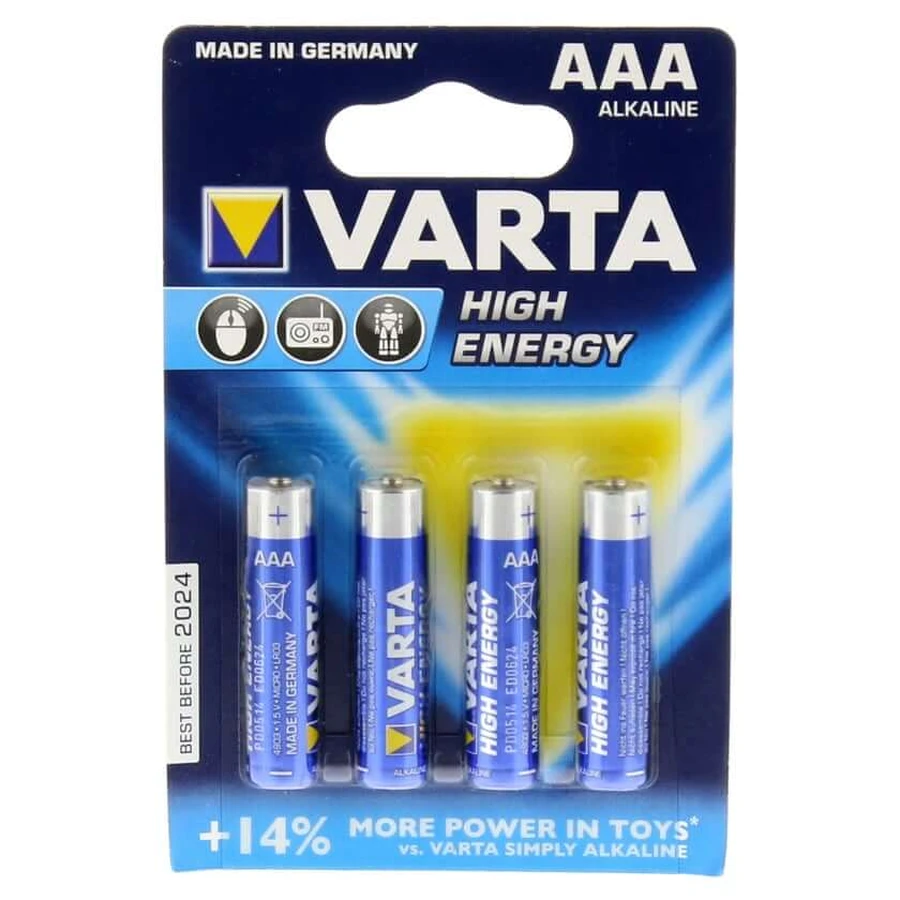 Pilas Micro LR03 AAA 4903 Varta High 4 uds.
