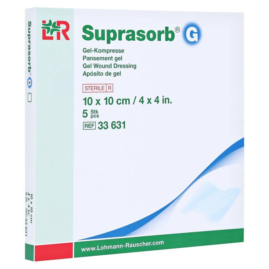 Compresa de gel Suprasorb G 10x10 cm 5 uds.