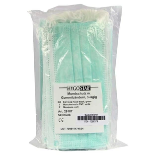 Protège-dents avec élastique vert 50 pcs